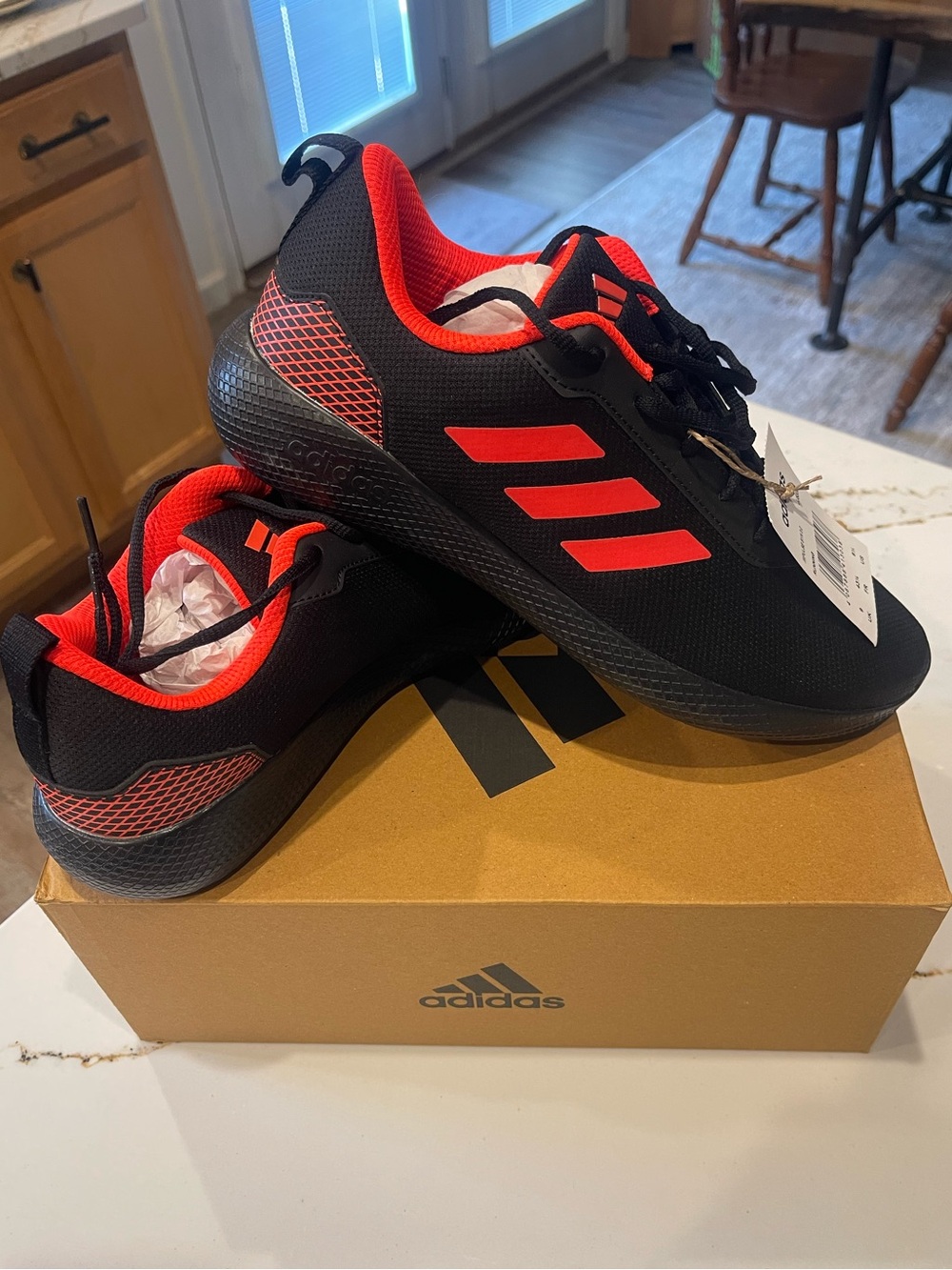 Adidas Impulse 3.0 Black & Red Athletic Sneakers